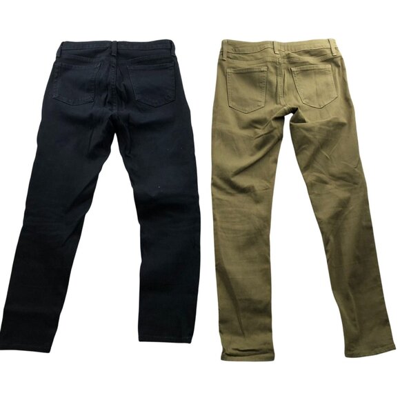 Just Black Womens  Pants Size 26P Lot Of Two Stretch Skinny Leg Casual Black Tan - Picture 2 of 14